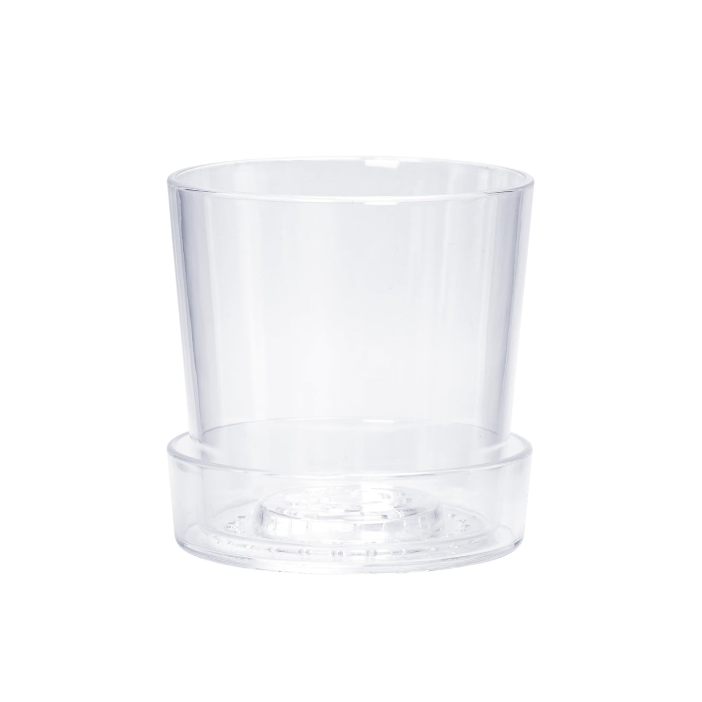 Phoenix Vine 4.5 Inch Clear Acrylic Planter Pot with Tray, Orchid Pot with Drainage Holes, Deep Saucer for Bottom Watering, Transparent Containers for Indoor Plants, Herbs, Set of 1, 91-A-E-1