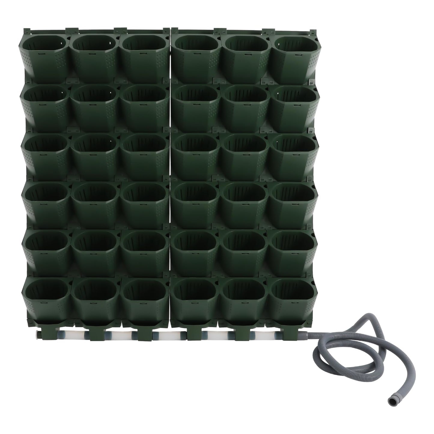 Self Watering Wall Planter with 18/36 Pots Vertical Garden for Indoor Outdoor Plants Hydroponics Growing System Wall-Mounted Stackable Planter for Herbs Flowers Vegetables Home Decor (Green, 36 Pots)