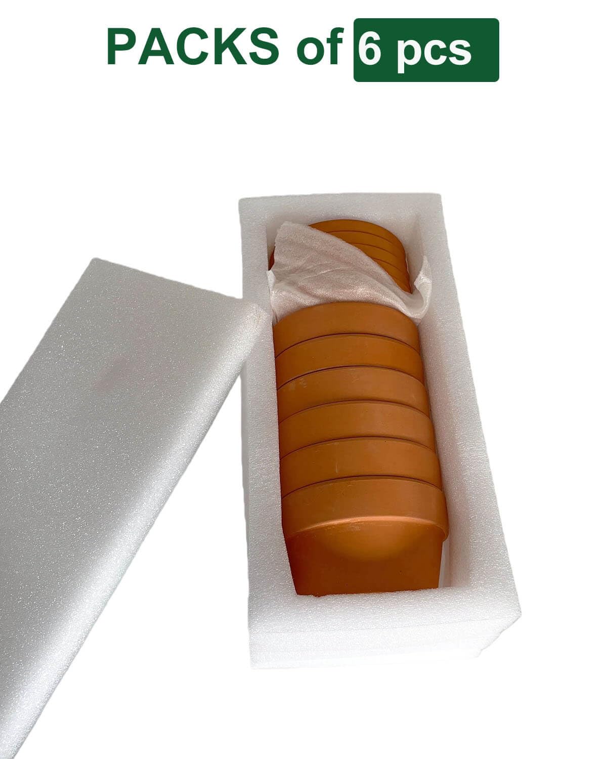 4.5 Inch Shallow Terracotta Plant Pots - 6 Pack Small Clay Flowerpot with Drainage Hole, Terra Cotta Succulent Pot for Indoor Outdoor Plants
