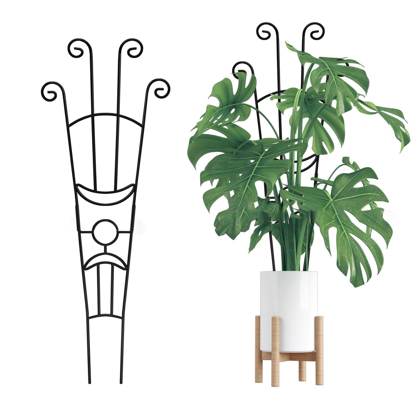 2 Pack Plant Trellis for Climbing Indoor, Expandable Large Metal for Potted, Metal Garden for Climbing,Porch Patio Deck Iron Structure