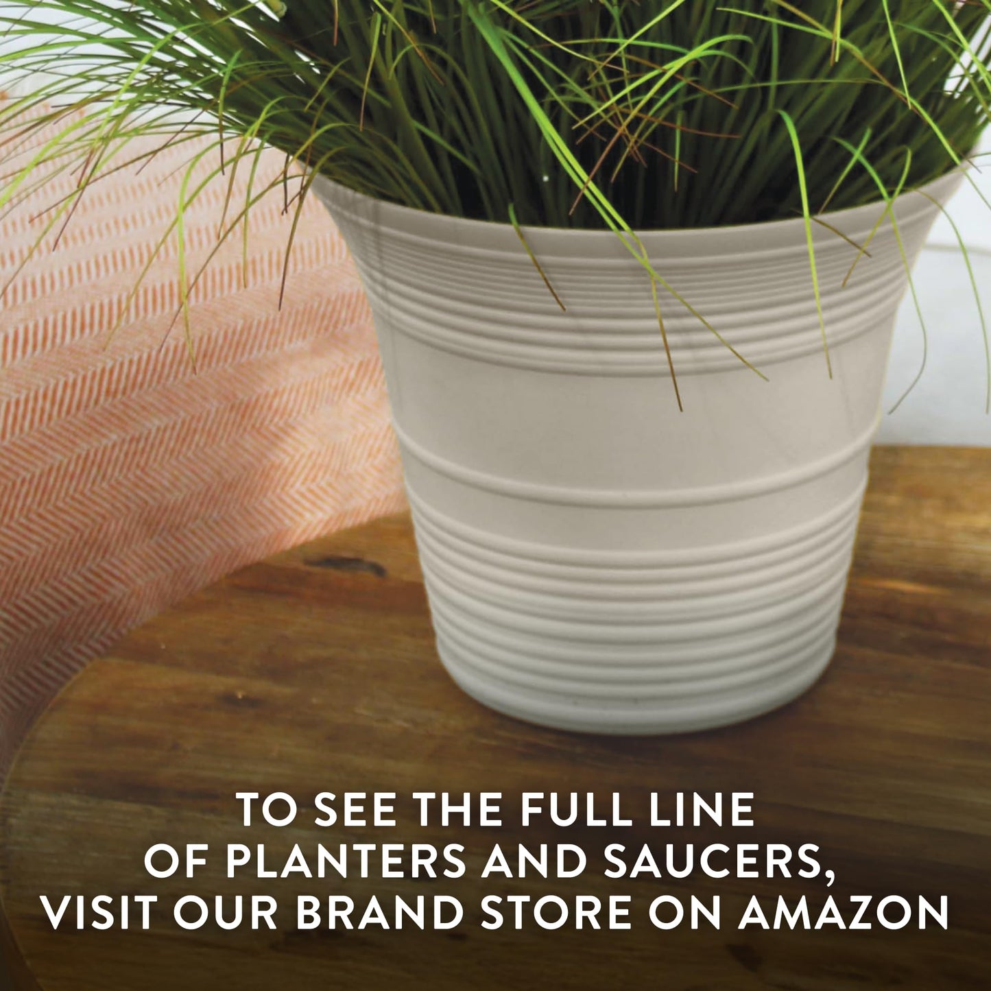 The HC Companies Sedona Round Self-Watering Pot - Lightweight Self Care Planter - Plastic Planter for Herbs & More - Durable Plant Pots for Indoor Plants & Outdoor Plants (12" Slate Blue, Pack of 1)