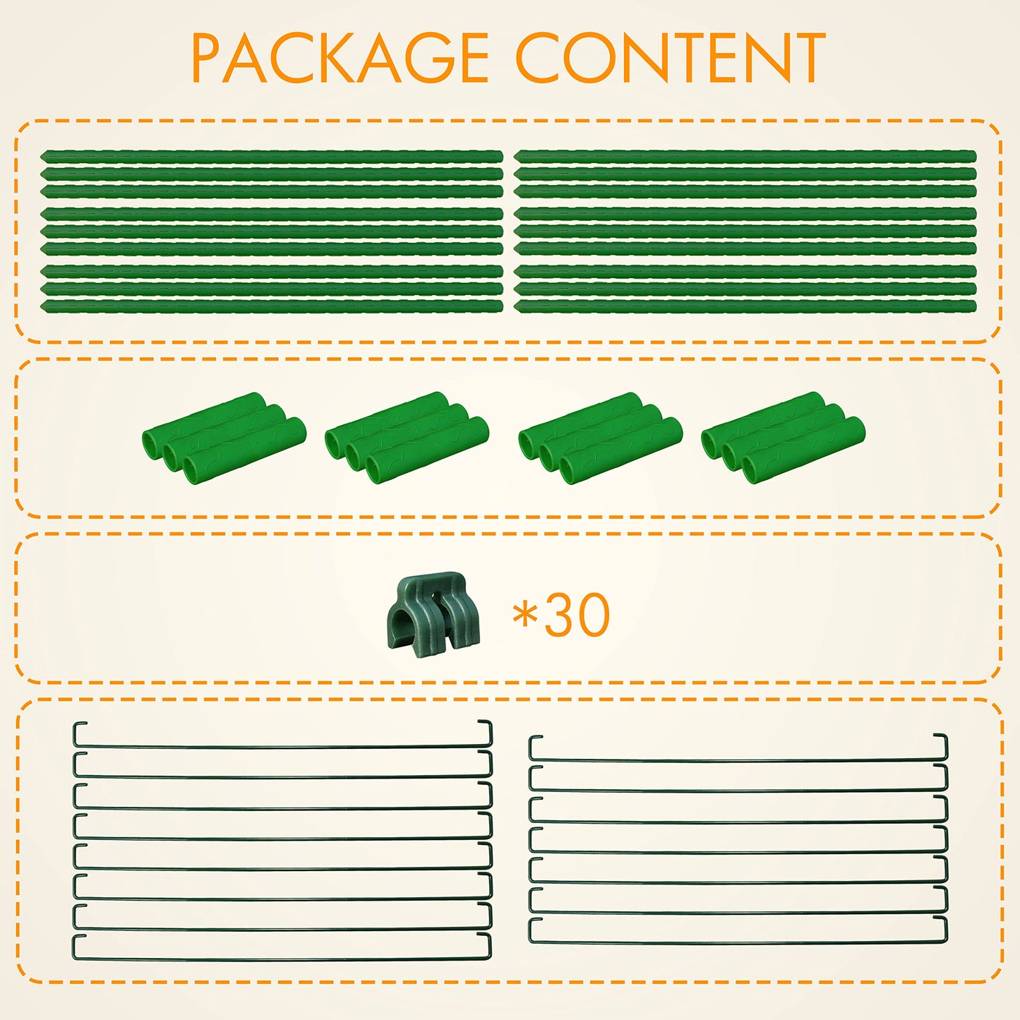 Gardzen Multi-use Tomato Cage Plants Support, Trellis Climbing Cage Stand for Pepper Eggplant Tomato Flowers