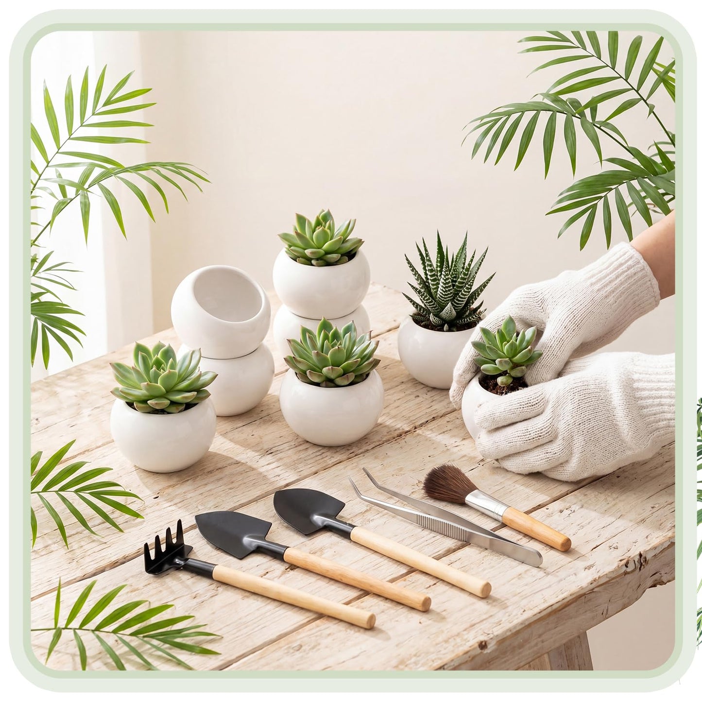 Acellegic 24 Pack 2.5 Inch Mini Succulent Plant Ceramic Pot with Drainage Hole, Small Pineapple Clay Garden Planter for Succulents, Cactus, DIY Easter Spring Craft Activity(White,Classic)