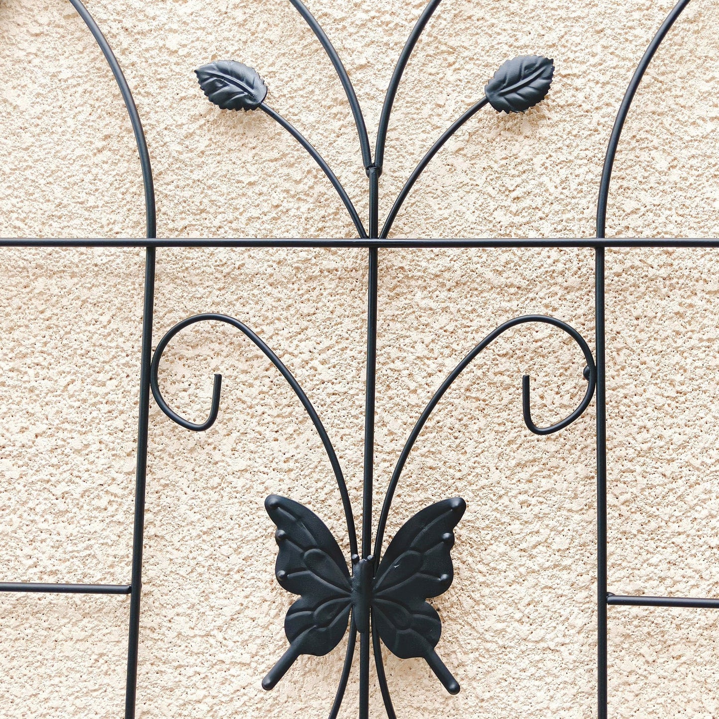 2 Pack Large Garden Trellis Heavy Duty Rustproof Iron Plant Trellis for Potted Plant Support Metal Climbing Rose Trellis Vine Vegetable Cucumber,Black-71 H x 19.7" W