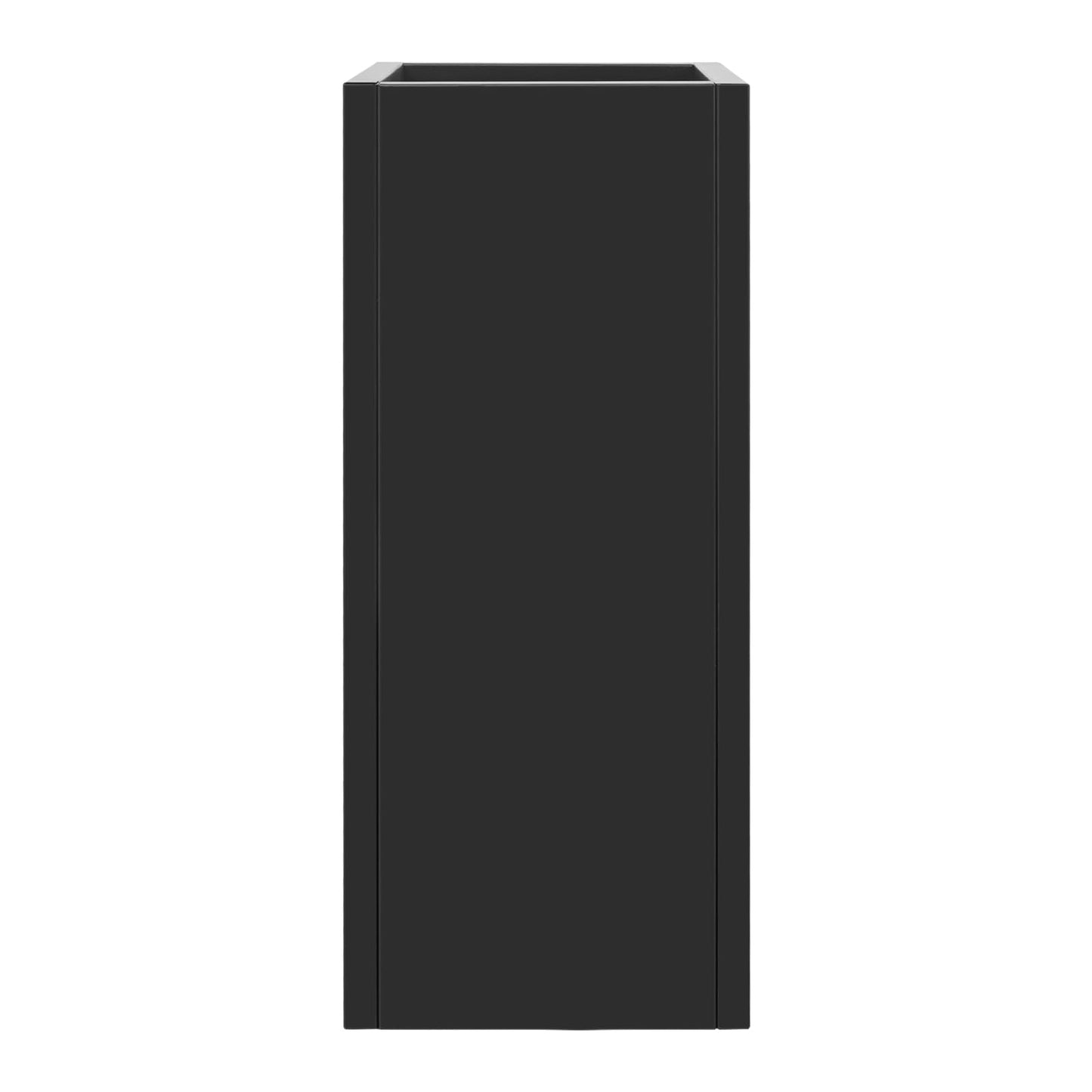 DYNAMI 30in Tall Planter Box,Steel Metal Rectangular Planter Box with Removable Shelf,Modern Decorative Black Metal Planter Flower Pot,for Indoor Outdoor Patio Garden (Black, 30x12x12in)