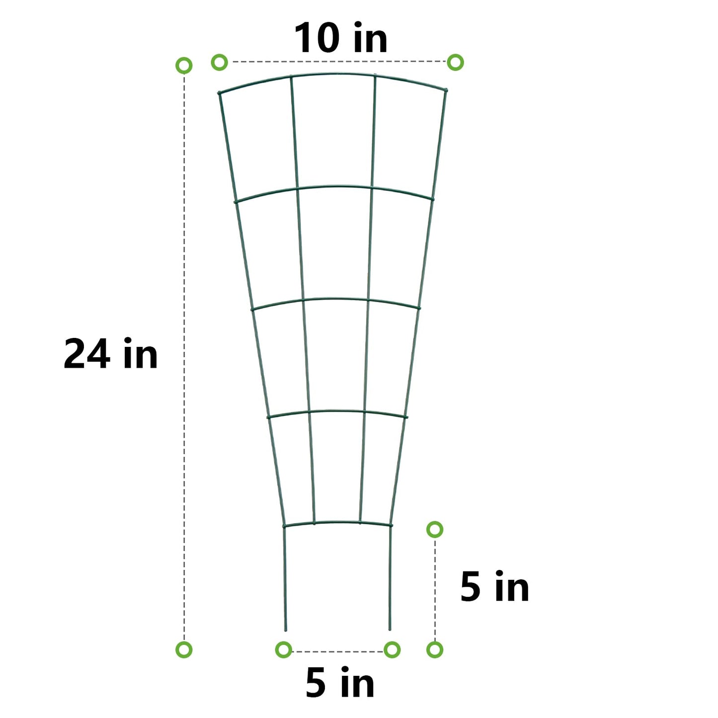 SUMGROW 6-Pack Indoor Plant Trellis - 24 Inches, Heavy-Duty Metal for Climbing Houseplants, Flowers, Vines, and Ivy