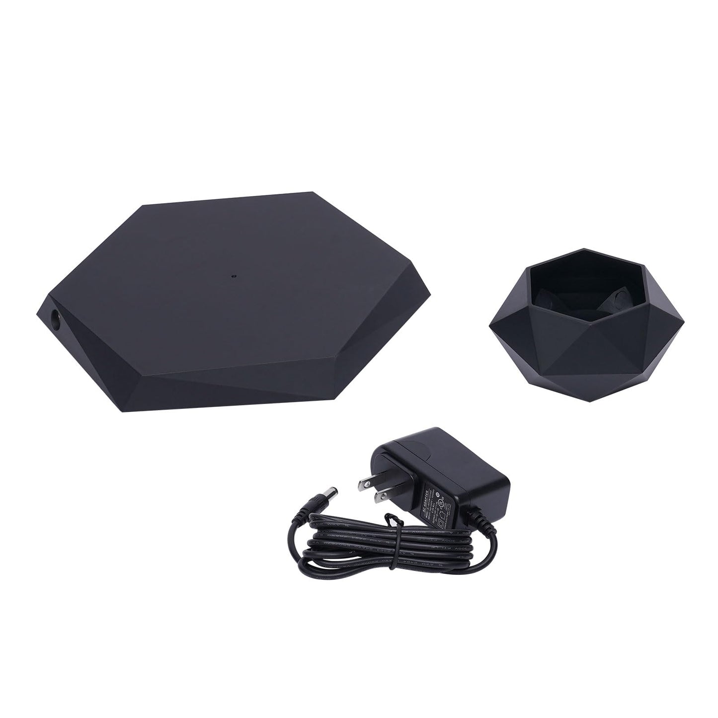 KONGKUNI Levitating Plant Pot Magnetic Levitation Suspension Floating Pot，Floating Plant Pot for Small Plants，360 Degree Rotation Planter，Potted Plant for Home, Office & Desk Levitating,Black