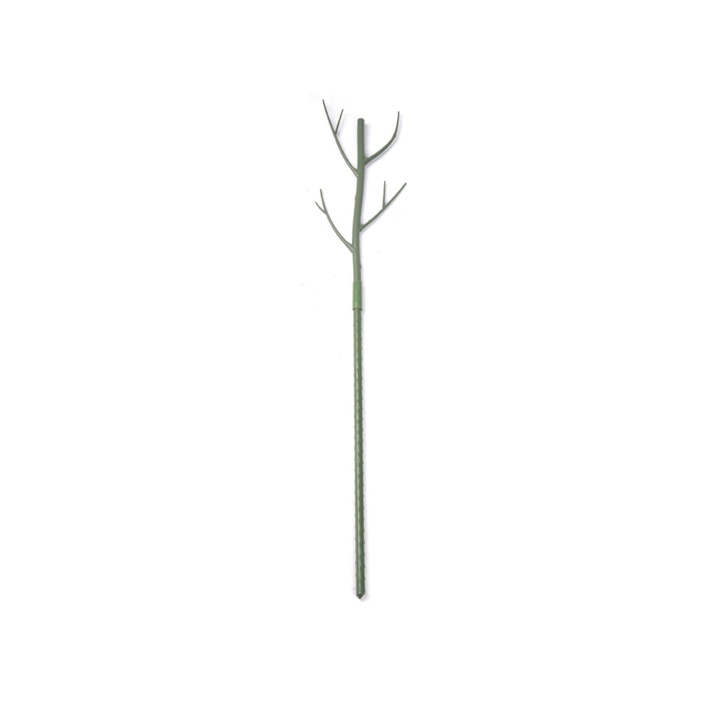 GardenPal 6 Pack 27.56" Detachable Plant Support Stakes - Indoor/Outdoor Monstera, Potted Plants and Climbing Plants, with Orchid Clips, Velcro Straps, Non-Rotting Plastic Natural Branch (Green)