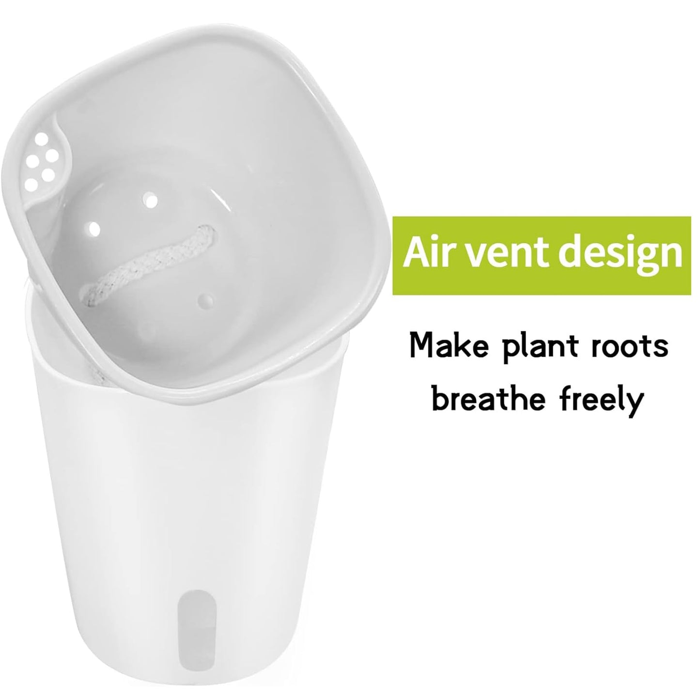 3" Self Watering Pots,20 Sets Self Watering Planter Pots for Indoor Plants with Water Level Indicator and Multiple Vents,Self Watering Planters,Self Watering Plant Pot for House Plants,Flowers,Herbs