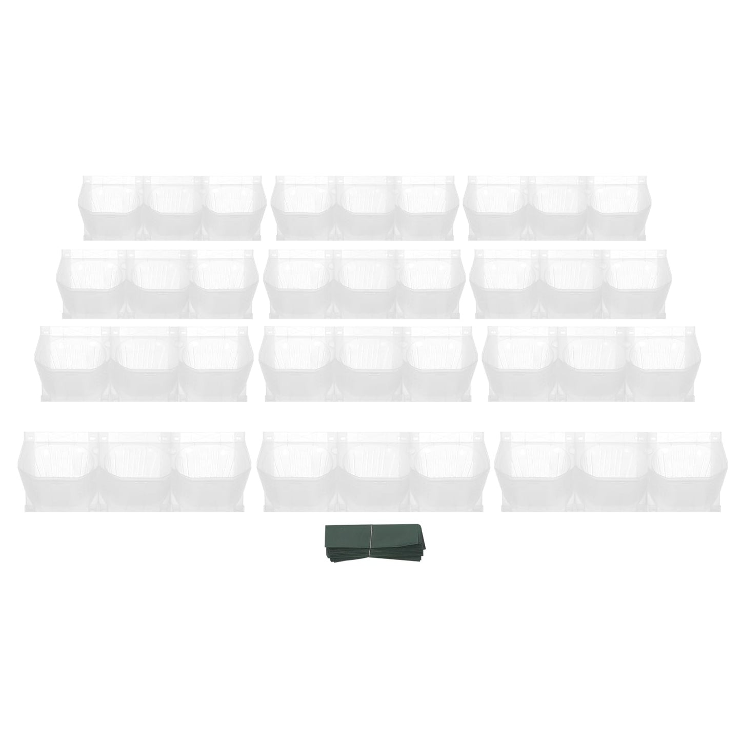 AGULIUM 36 Pots Vertical Wall Planter, Indoor/Outdoor Vertical Garden Wall, Stackable Flower Pot Holder for Living Plants Flowers Herbs Vegetables for Home Garden Patio Balcony Office Building