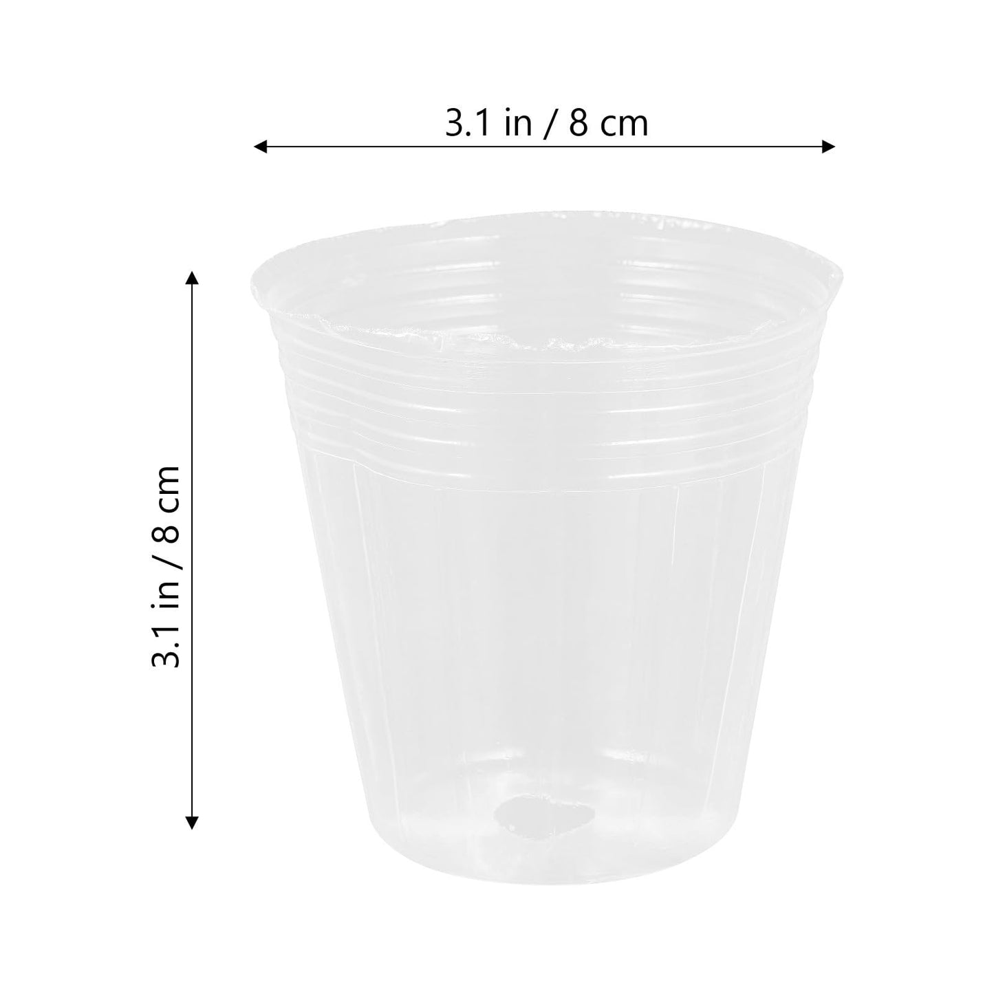 KALLORY 50pcs Plastic Nursery Pots for Plants 2.5 Inch Breathable Seedling Planting Pots with Drainage Suitable for Orchids Succulents and Indoor Gardening