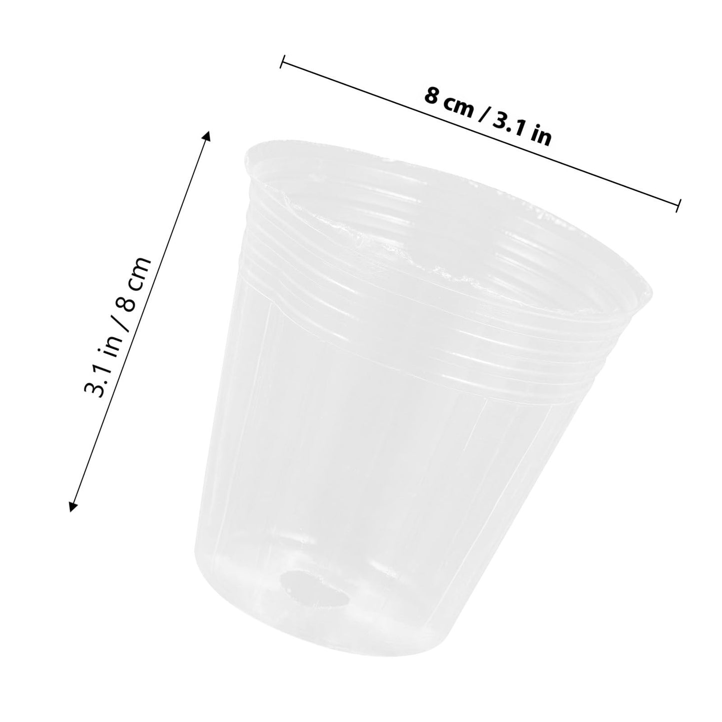 SEWCHICS 50pcs Nursery Plant Pots with Drainage Holes, 2.5 Inch Plastic Plant Starter Pots for Orchids, Succulents, Seedlings, Indoor and Outdoor Gardening