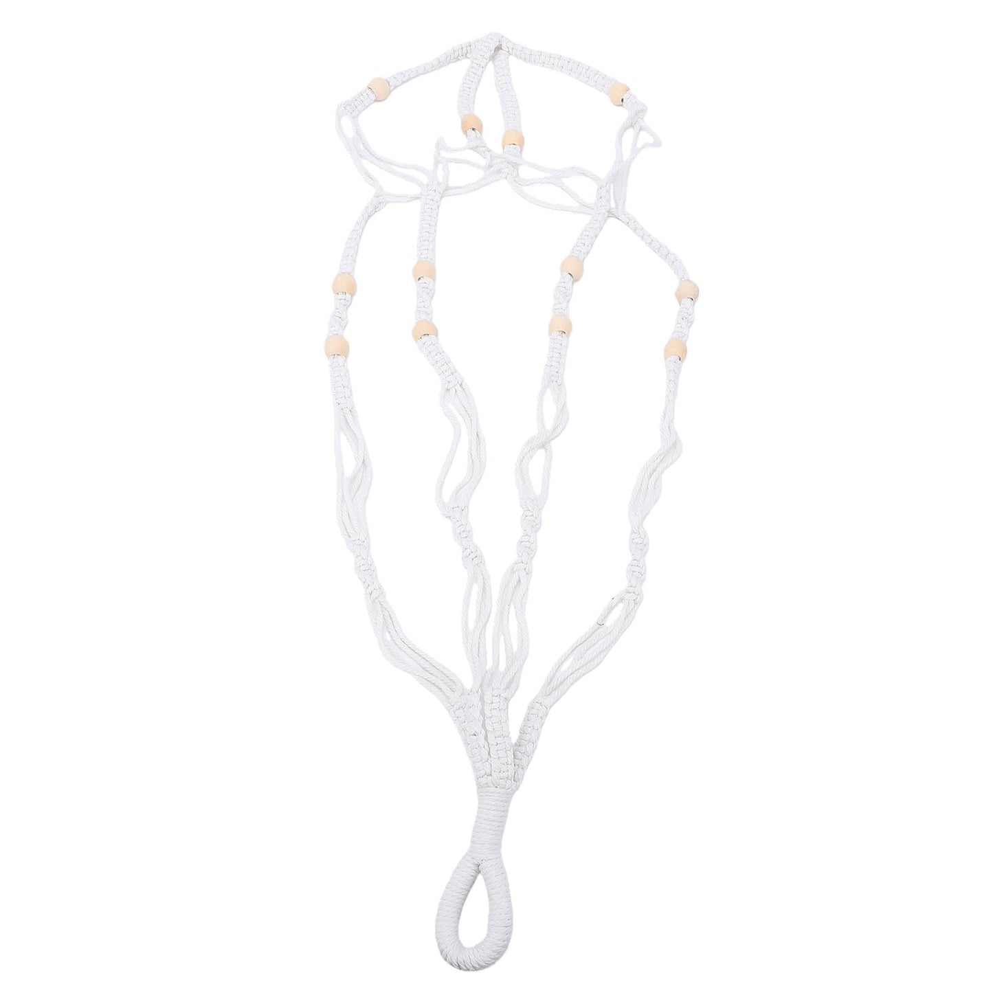 Hidyliu Macrame Plant Hanger Bohemian Style Flexible Cotton Rope Hanging Flower Pot Holder for Indoor Plants 35.4 Inch Set of 2 Elegant Plant Enthusiasts (White)
