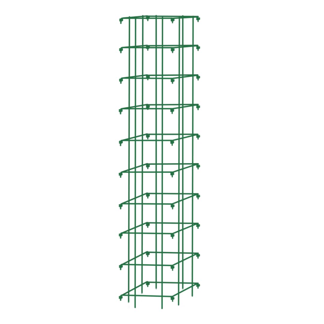 Gardeners Supply Company Large Bean Tower Plant Support | Sturdy Weatherproof Outdoor Beans, Tomato & Other Climbing Vegetable Garden Stake | 75" H - Green