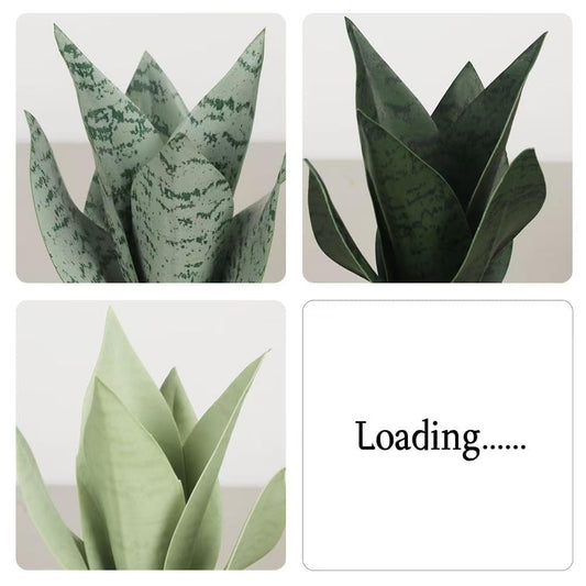 Tisuvimy Artificial Snake Plant in Matte Pot Small Faux Sansevieria Potted with Fixed Stones,9.8" Fake Fake Sansevieria Aloe Tropical Plant for Home Shelf Office Desk Bathroom Room Decor