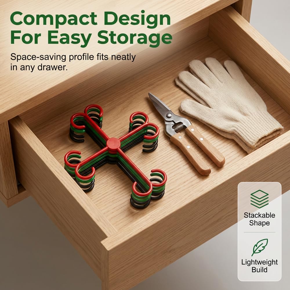 Monstera Plant Support, 2026 New Plant Stem Support for Climbing Plants, Plant Supports for Indoor Plants, Durable Garden Accessory for Home Growers (Red, 5.31in + 4.53in + 3.03in + 2.28in)