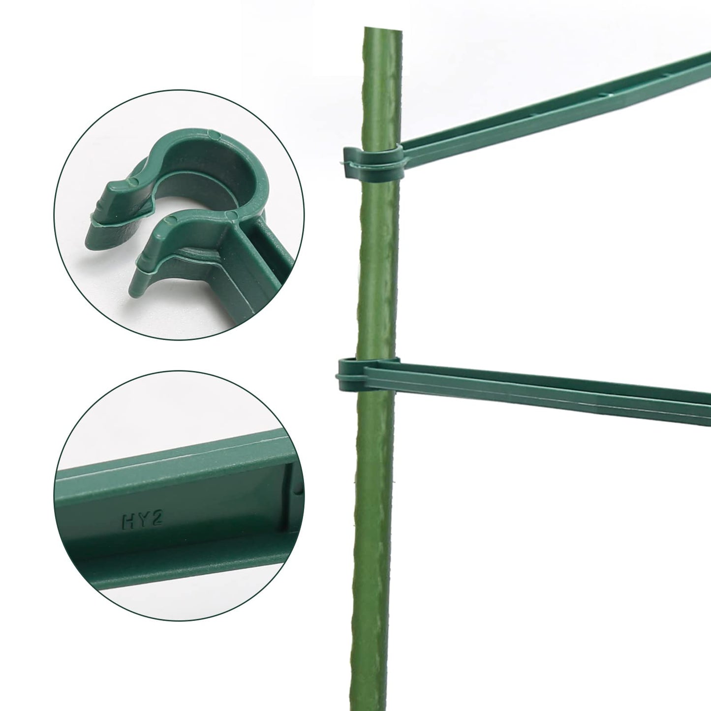 100 PCS Stake Arms for Tomato Cage, 12.6” Expandable Trellis Connectors,Plant Support Garden Stakes, Tomato Stake Supports Fit for 11mm Stakes, for Climbing Plants, Flowers,Vegetables
