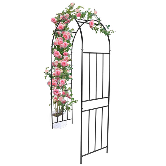Metal Wide Garden Arch Trellis for Climbing Plants Roses Vines,47" W x 86" H Wide Garden Archway Arbor Trellis for Lawn Wedding and Bridal Party Decoration