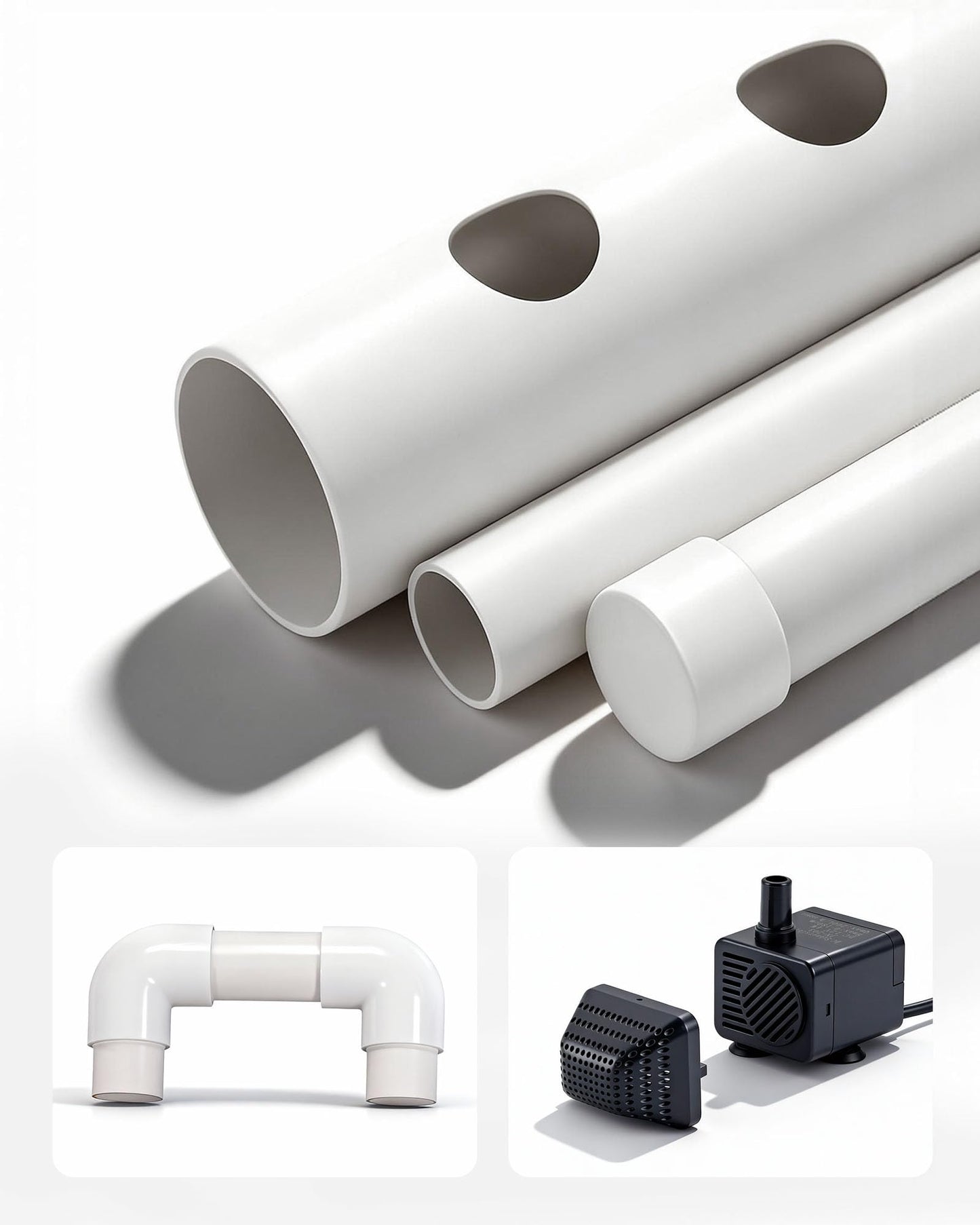 VEVOR Hydroponics Growing System Kit, 3-Tier 108 Sites UPVC Pipe Hydroponic Grow Kit with Timed Irrigation, Thickened Hydroponic Pipes, Indoor Home Garden Vegetable Planting Grow Kits for Fruit Herb