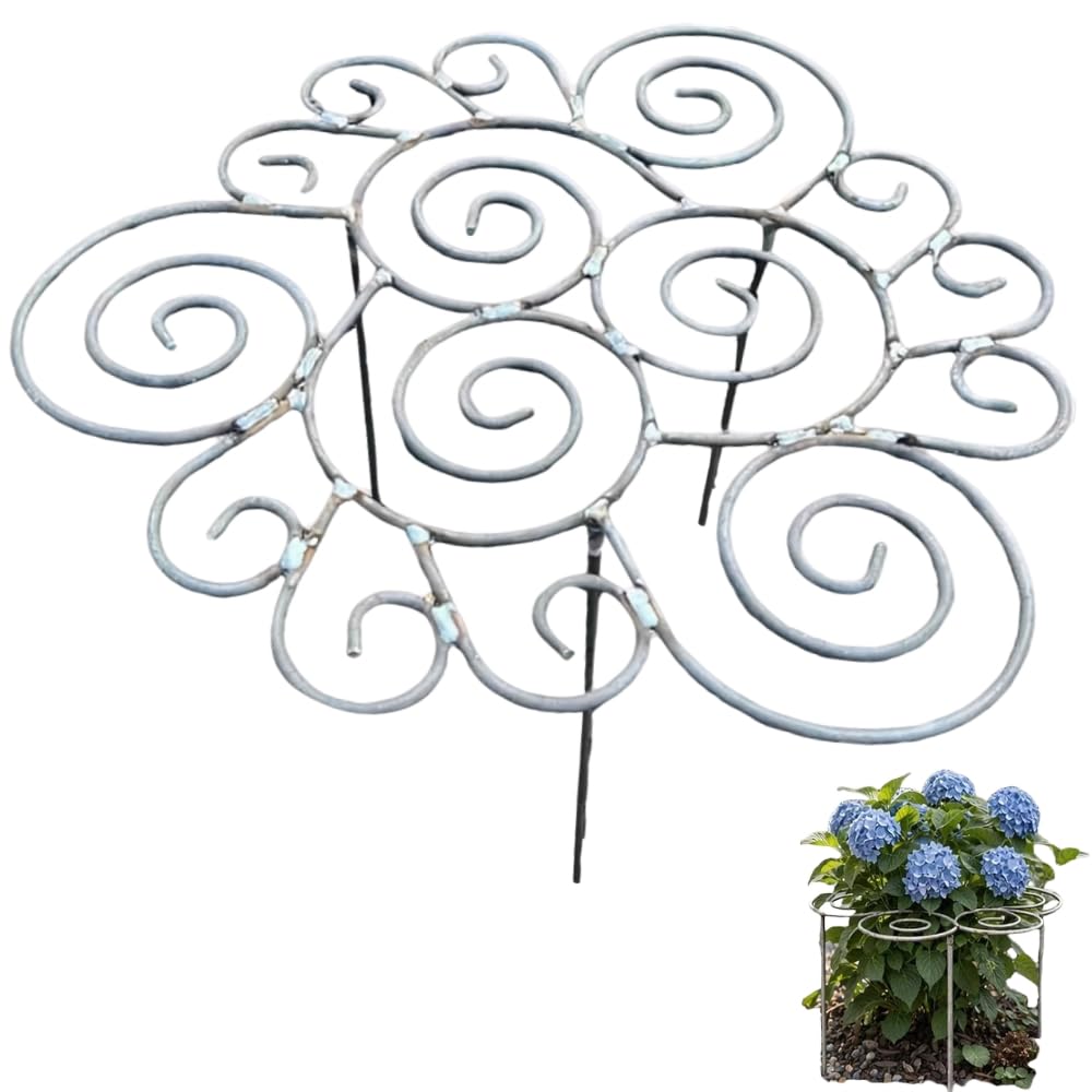 Peony Cages and Supports – Heavy Duty Metal Flower Support Ring, Grow Through Plant Support Stakes for Peonies, Roses, Hydrangeas, Tomatoes, Outdoor Garden Plant Cage, Weather-Resistant