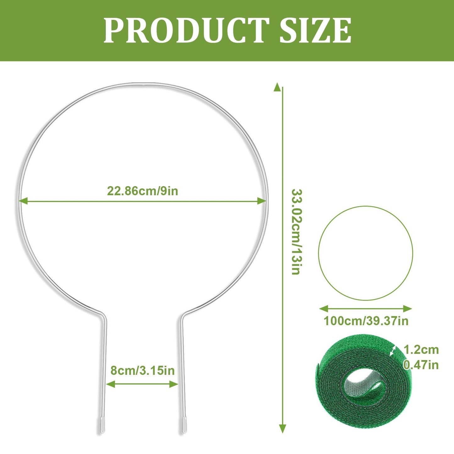 ZEYIYER 2PCS Small Trellis for Potted Plants, Circle Trellis with Plant Tape, Pothos Plant Climber Support for Climbing Plants Indoor Outdoor, Plant Trellis for Vines Hoya Flower Topiary Frames