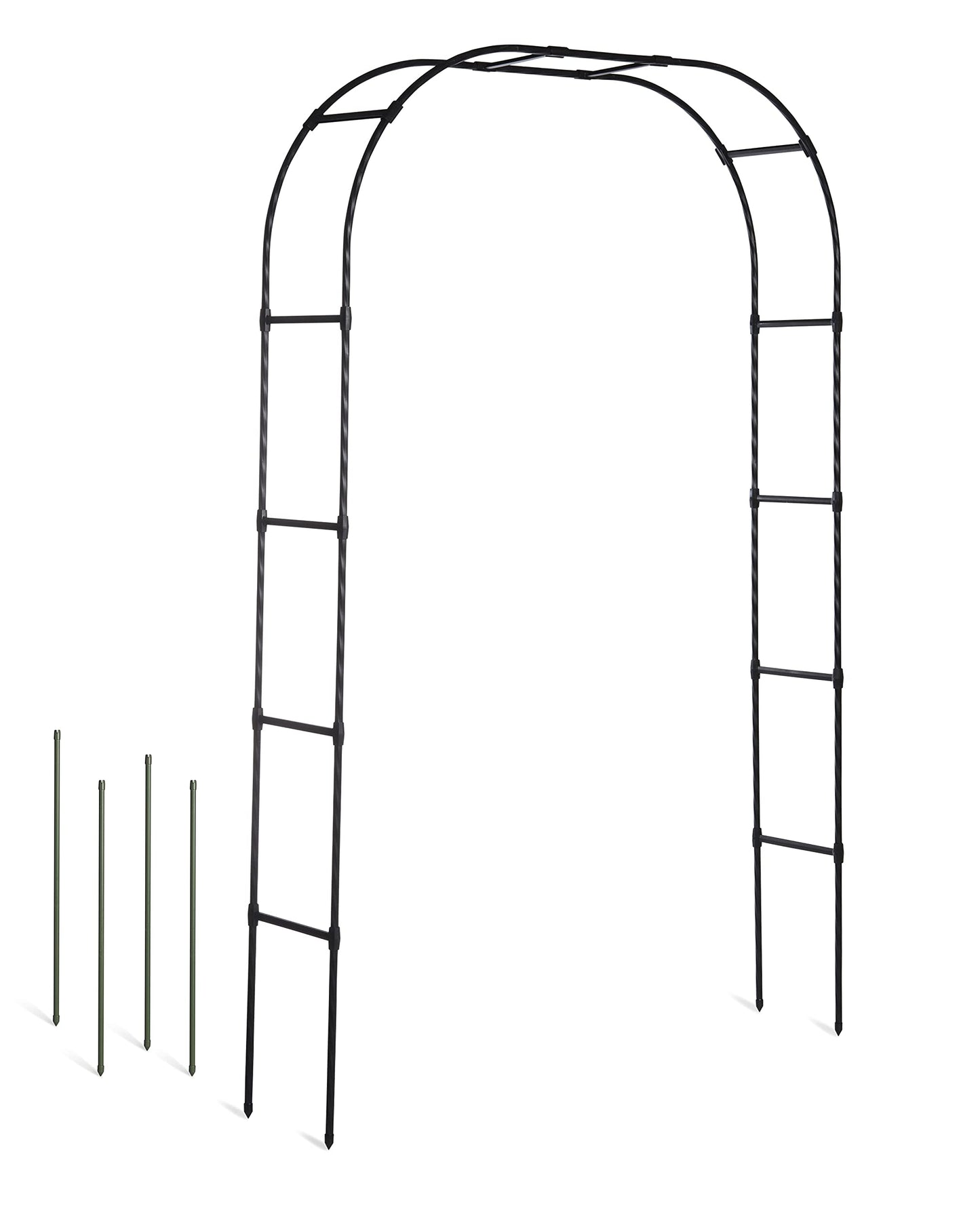 Gardener's Supply Company Titan Arch Arbor Garden Trellis | Sturdy Tall Garden Arch Plant Support for Climbing Plants, Vines and Flowers | Elegant Wedding Entryway & Outdoor Lawn Tower | 96”H x 59”W