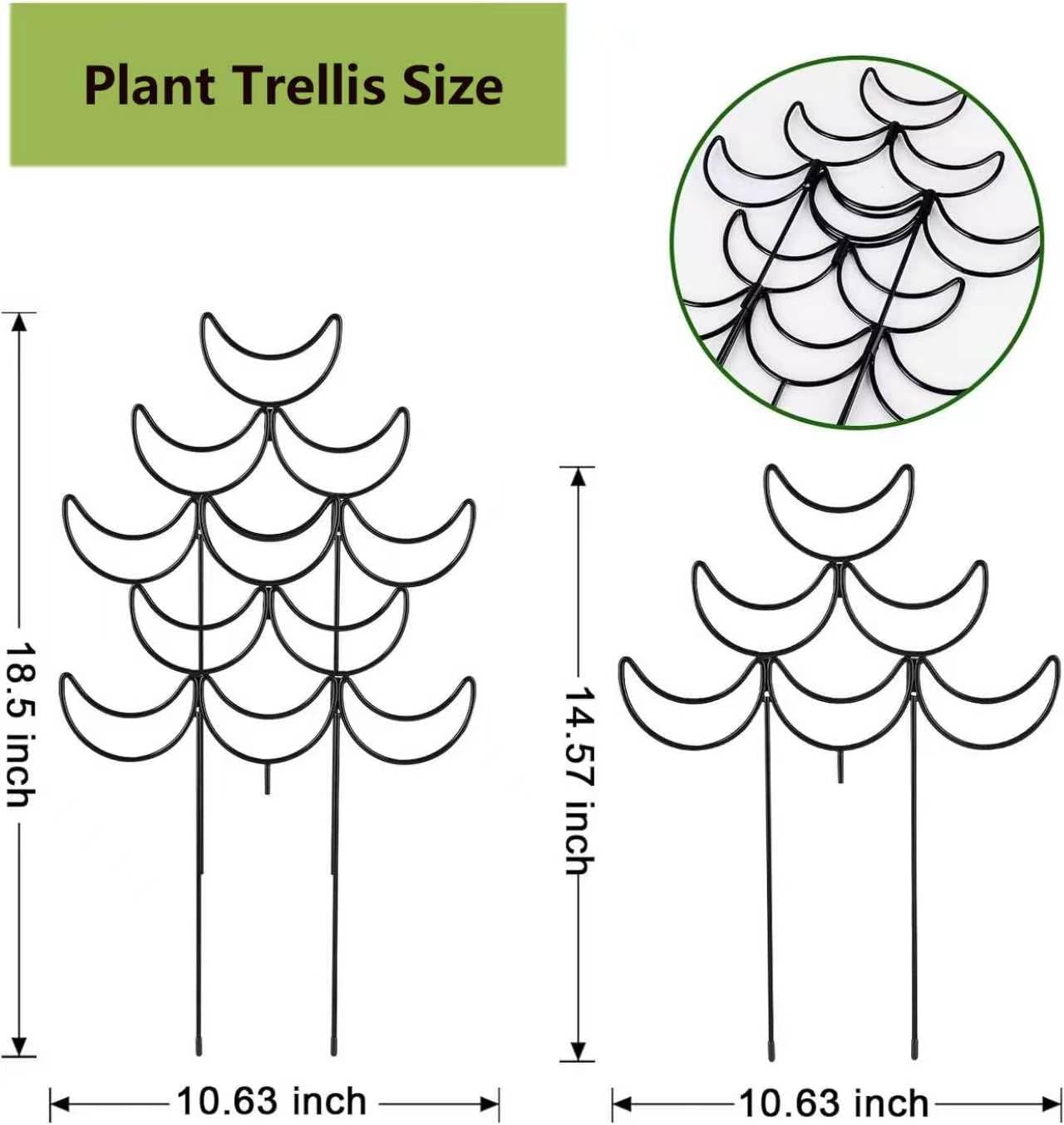 Yhtpouqe 4 Pack Metal Plant Trellis for Climbing Plants Outdoor/Indoor - Sturdy Garden Trellis for Potted Plants, Rustproof Plant Suppor Stakes for Vine Ivy Pothos Monstera Hoya Flowers