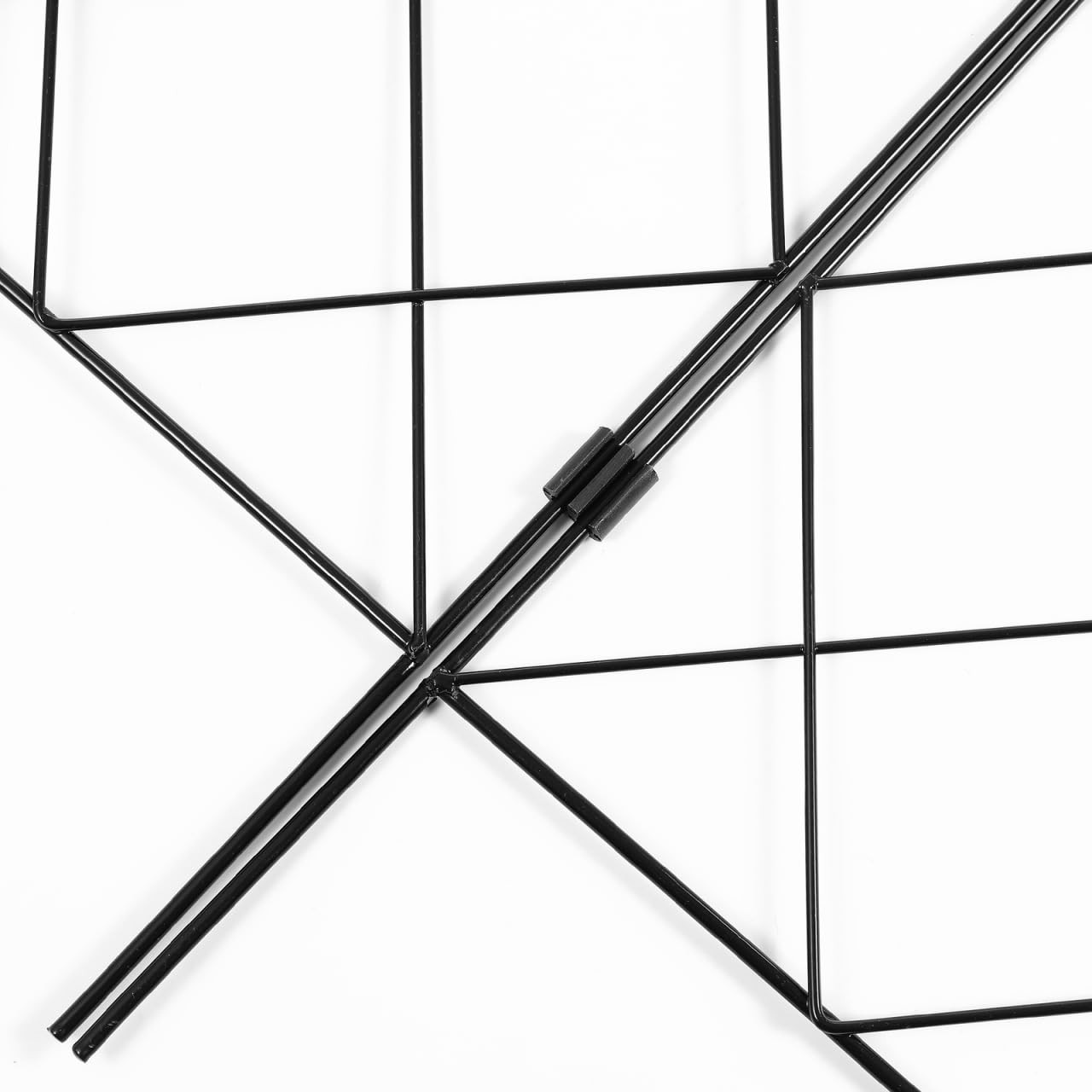 DOITOOL Metal Garden Trellis for Climbing Plants Outdoor, 3 Panel Black Wrought Iron Lattice Folding Trellis, Freestanding Plant Support for Vines Rose Clematis Vegetables, 23.6 X 20.8 Inch