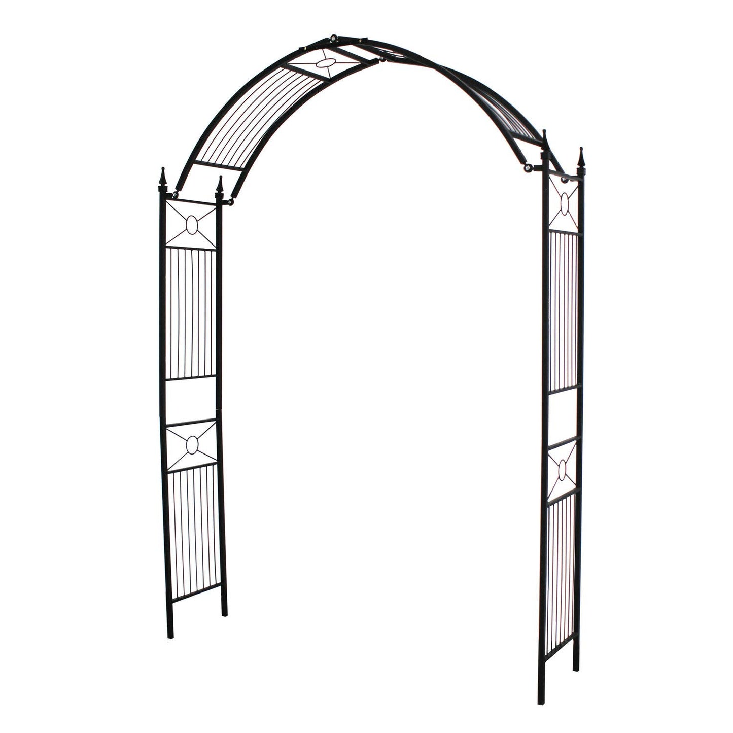 1. GO Adjustable Steel Garden Arch, 8'2" High x 4'7" Wide, Garden Arbor for Various Climbing Plant, Outdoor Garden Lawn Backyard