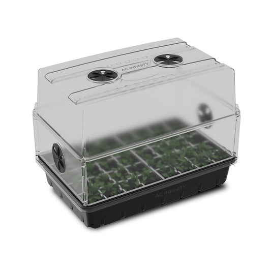 AC Infinity Humidity Dome, Heavy-Duty Germination Kit with 3 mm Thickest Dome, Sturdy Drip Tray, 5x8 Cell Seedling Tray, Vented Height Extension Panels, for Seed Starting, Propagation, Cloning Plants