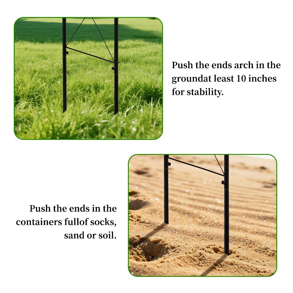 ROARLITEE Garden Arbor 8Ft Arch Trellis for Climbing Plants Heavy Duty Thickened Metal Frame Trellises Yard Outdoor Backdrop Stand Party Event Decoration