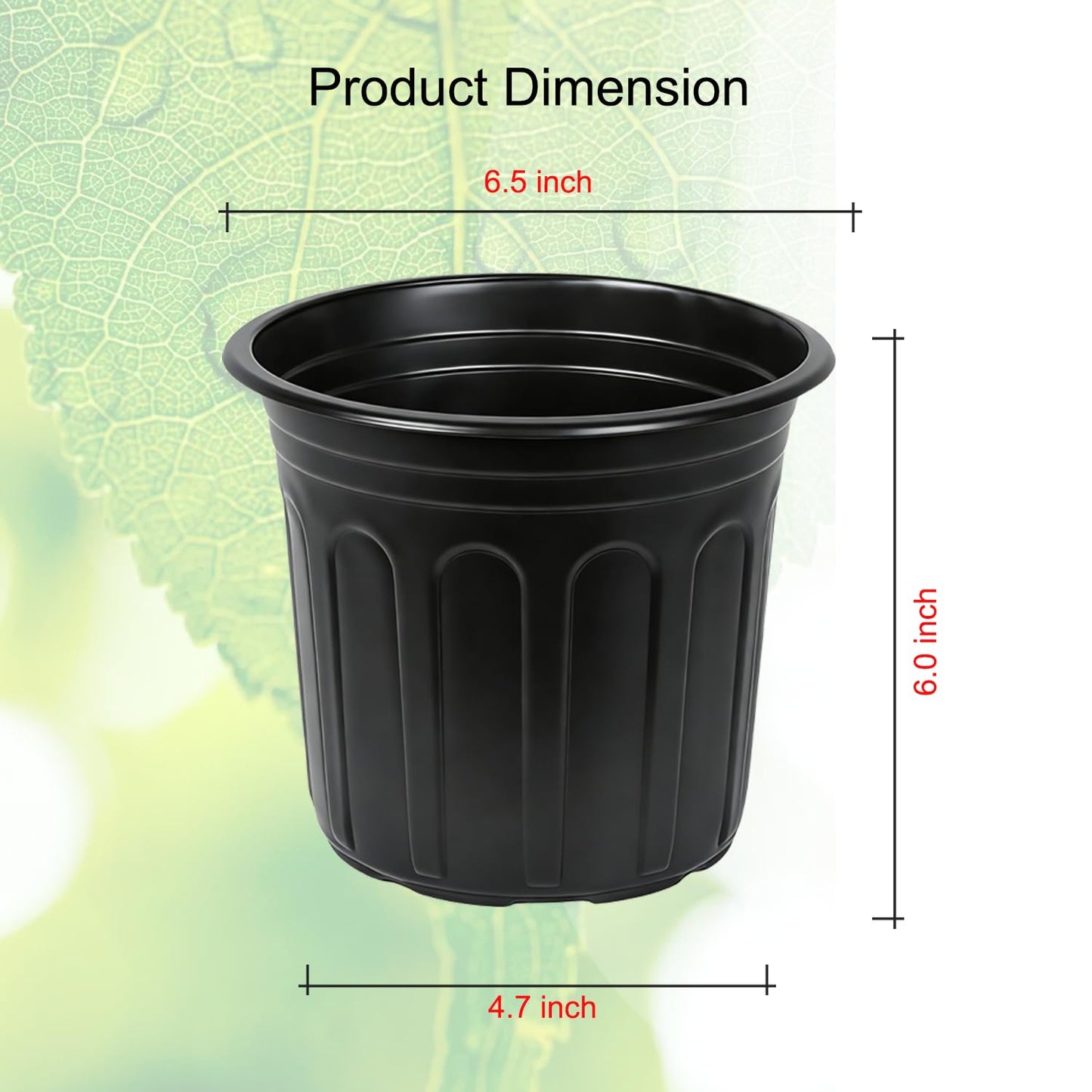 Niiiice 60-Packs 1 Gallon-S Flexible Plastic Plant Nursery Pots with 10 Pcs Plant Labels, Thickened Soft Seed Starting Container for Seedlings, Vegetables, Succulents and Cuttings