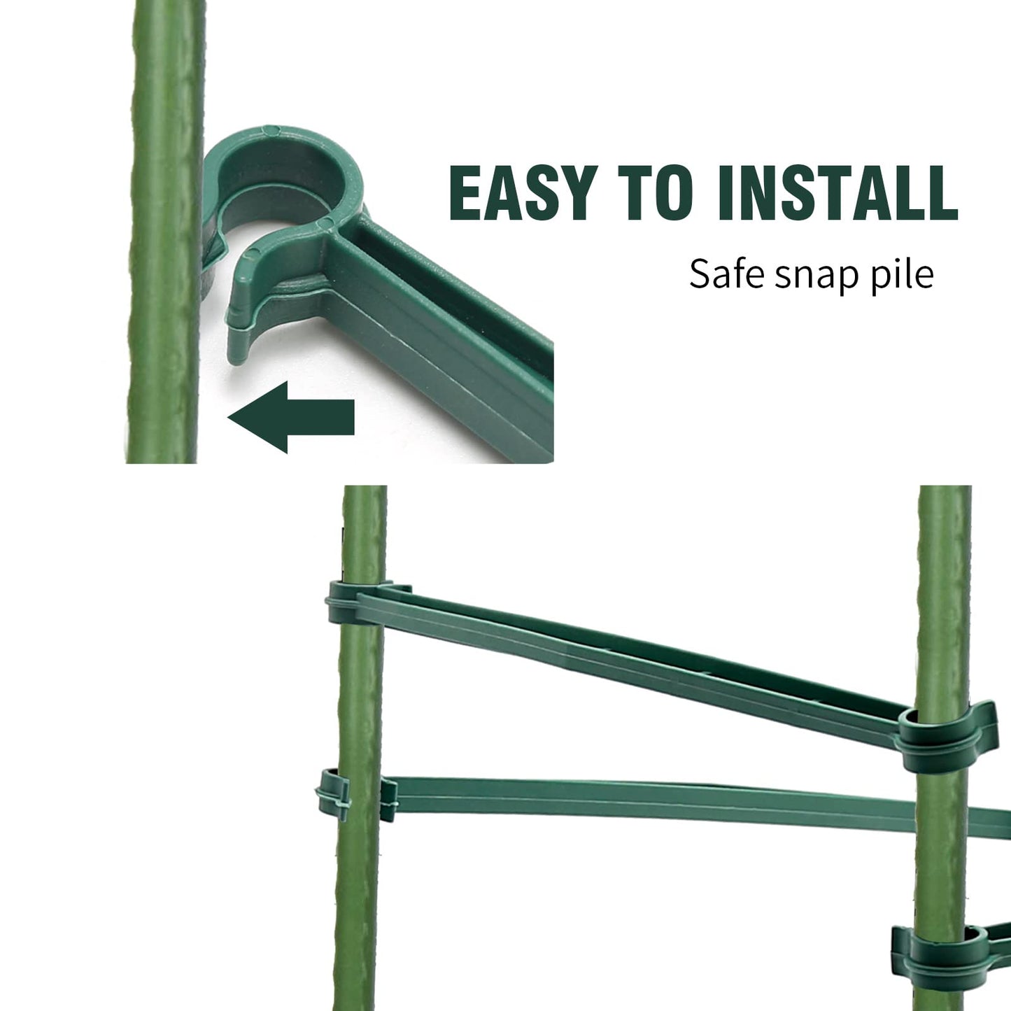 100 PCS Stake Arms for Tomato Cage, 12.6” Expandable Trellis Connectors,Plant Support Garden Stakes, Tomato Stake Supports Fit for 11mm Stakes, for Climbing Plants, Flowers,Vegetables