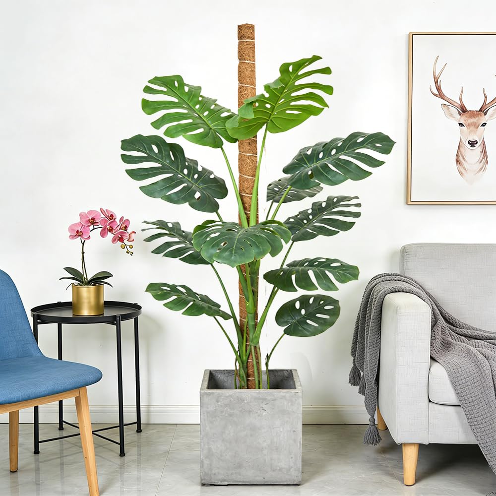 Moss Pole 2 Pack 32 Inch Monstera Plant Support Bendable Moss Pole for Monstera Plants Indoor Handmade Coco Coir Pole Plant Sticks Support Stakes for Potted Plants Philodendron to Grow Upwards