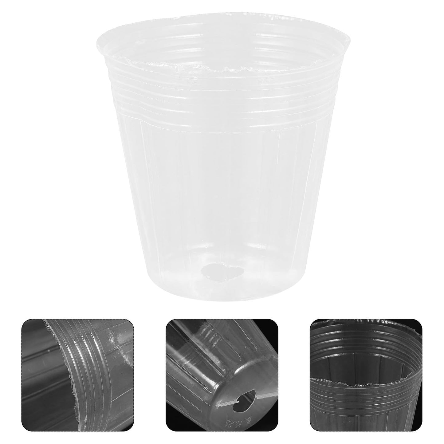 SEWCHICS 50pcs Nursery Plant Pots with Drainage Holes, 2.5 Inch Plastic Plant Starter Pots for Orchids, Succulents, Seedlings, Indoor and Outdoor Gardening