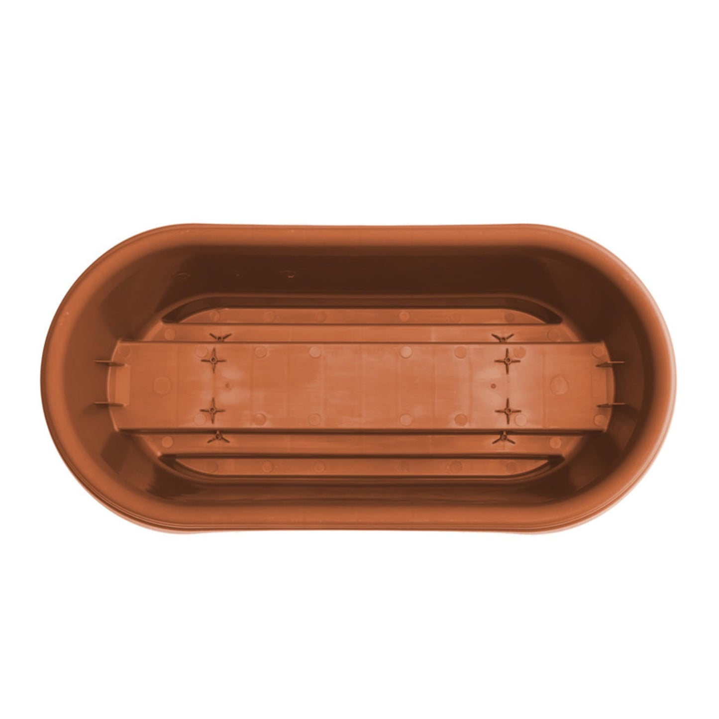 Bloem Deck Balcony Rail Planter: 24" - Terra Cotta
