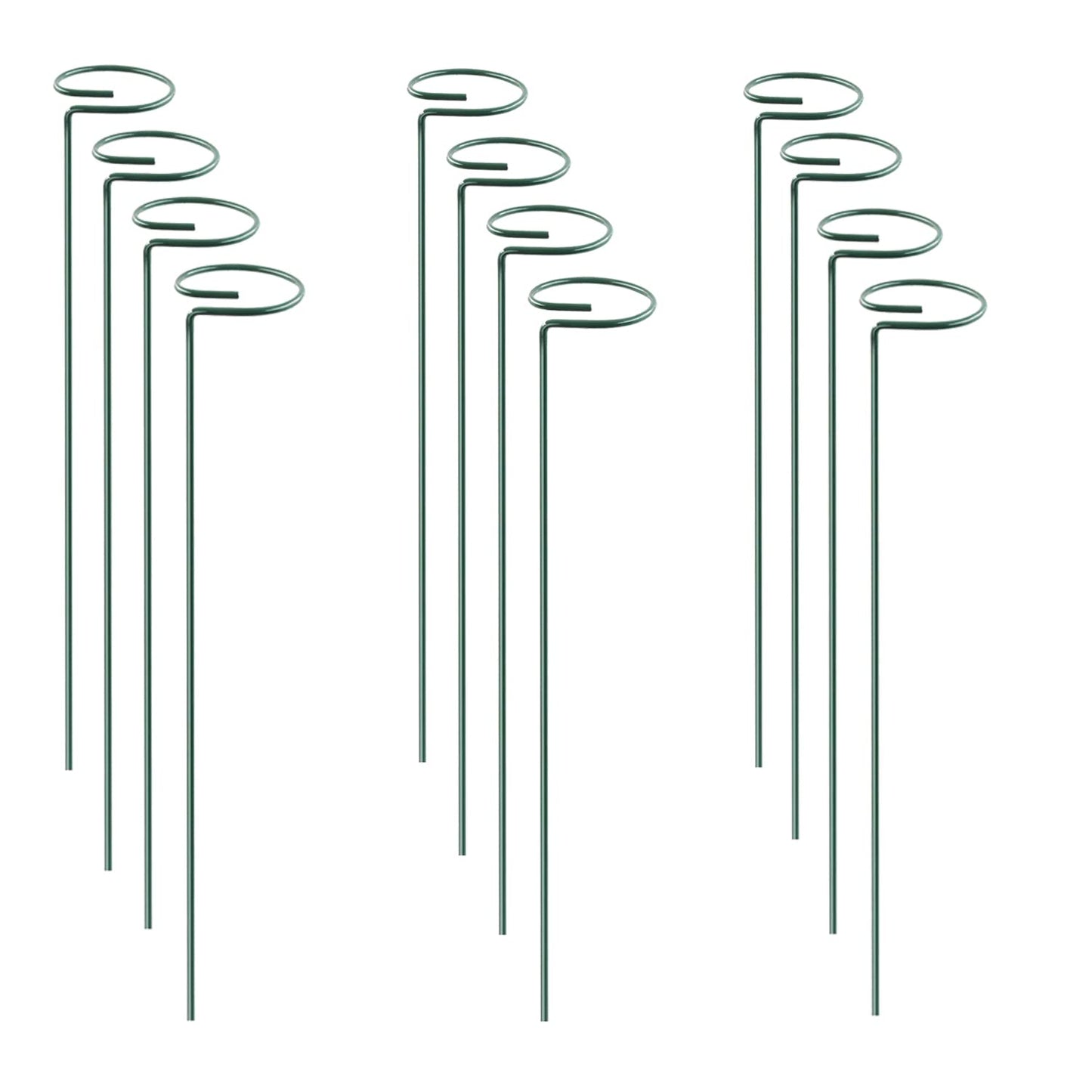 12 Pack Plant Stake Support, Garden Single Stem Support Stake Plant Cage Support Rings, Single Stem Plant Support Stakes, for Tomatoes, Peony, Lily, Rose, Flowers Amaryllis
