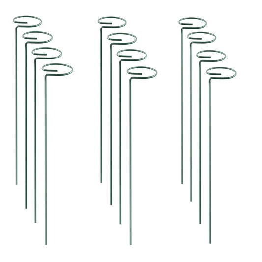 12 Pack Plant Stake Support, Garden Single Stem Support Stake Plant Cage Support Rings, Single Stem Plant Support Stakes, for Tomatoes, Peony, Lily, Rose, Flowers Amaryllis