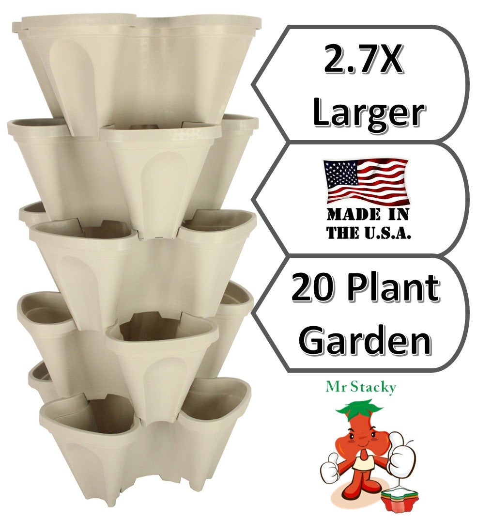 Mr. Stacky 5 Tiered Vertical Gardening Planter, Indoor & Outdoor