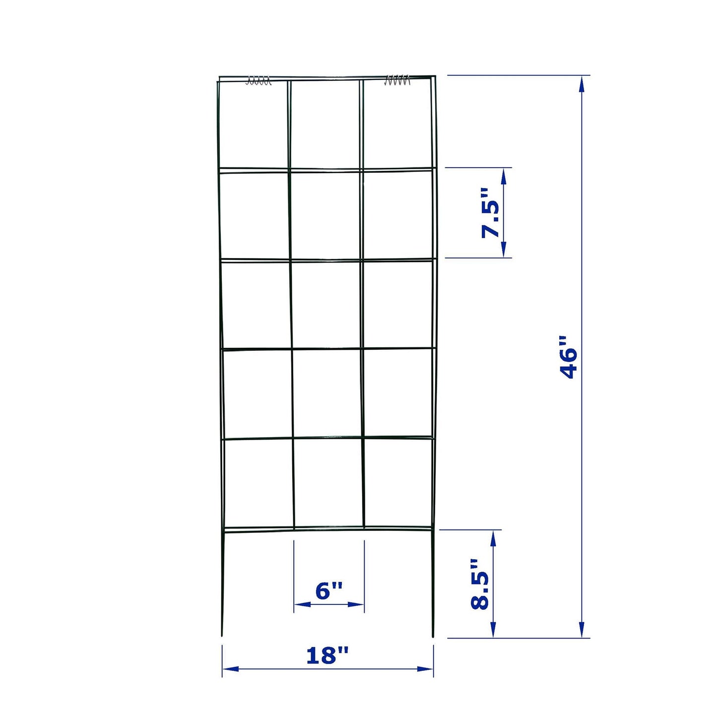 Garden Cucumber Trellis A-Frame Folding Plant Trellis 46 Inch by 18 Inch for Climbing Vegetables Flowers Green 2 Pack with Clips and Cable Ties