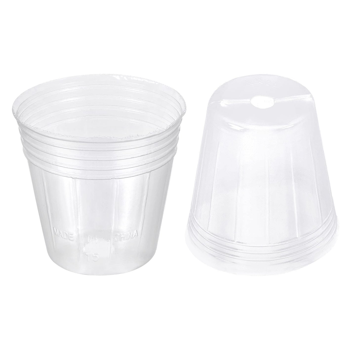 PATIKIL 2.5 Inch Plastic Plant Nursery Pots, 40 Pack Flower Starting Container for Indoor Outdoor, Clear