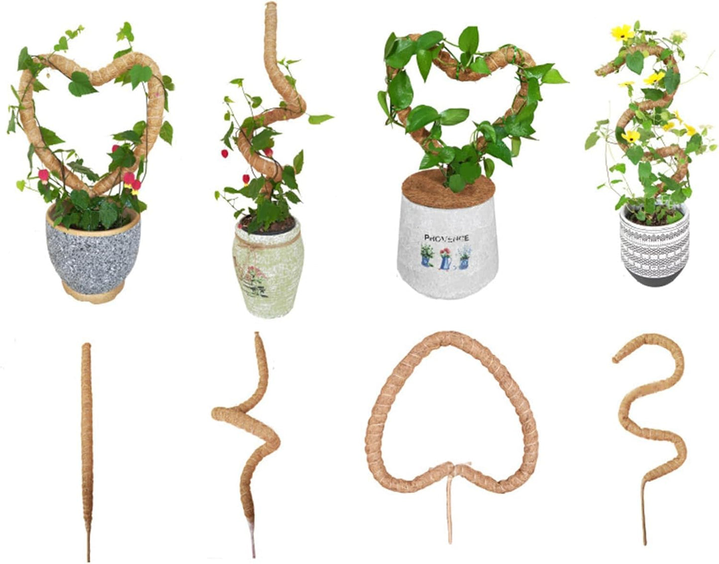 HFLYJPYW 1 Pack 48'' Bendable Moss Pole Monstera Plant Support for Climbing Indoor Plants - Stakes for Potted Climbers (1)
