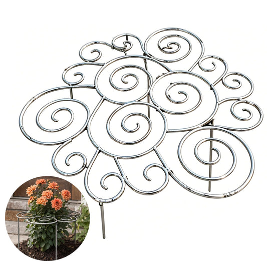 Miulsi Metal Peony Cages and Supports - Large Plant Support Ring for Garden and Indoor Pots, Decorative Flower Hoop for Peonies, Dahlias, and Outdoor Plants