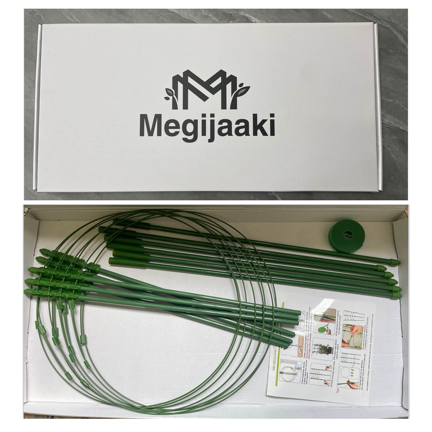 2 Pack 36 Inches Holders for Flowers and Plants, Tomato Trellis with 4 Big Support Rings, Adjustable Cucumber Trellis for Climbing Plants Outdoor, Tomato Plant Support with Garden Tie Tape (36")