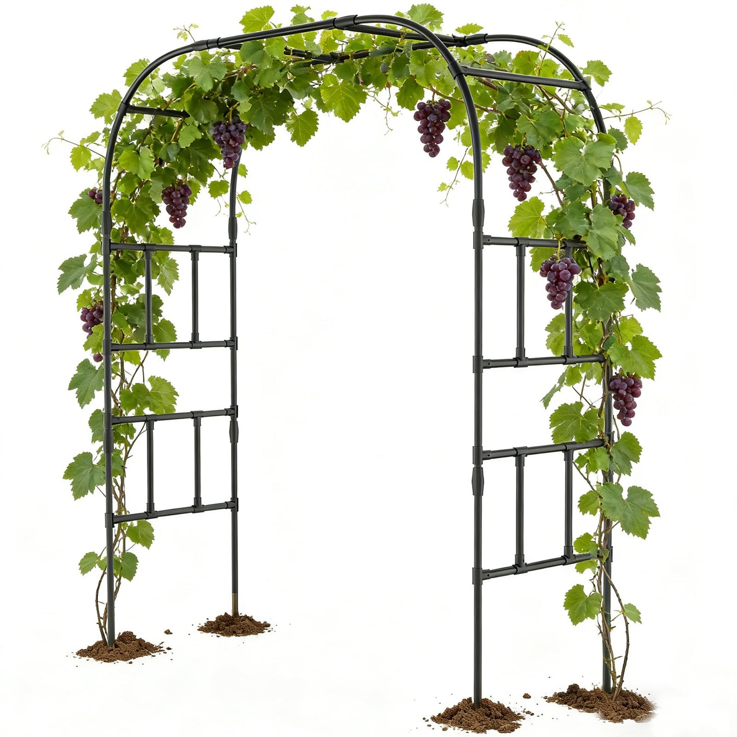 Tall Garden Arch Trellis for Climbing Plants, 87in Tall Metal Plant Support Trellis Archway for Climbing Plant Vegetables Cucumber, Outdoor Yard Lawn Garden Arch Tunnel Trellis