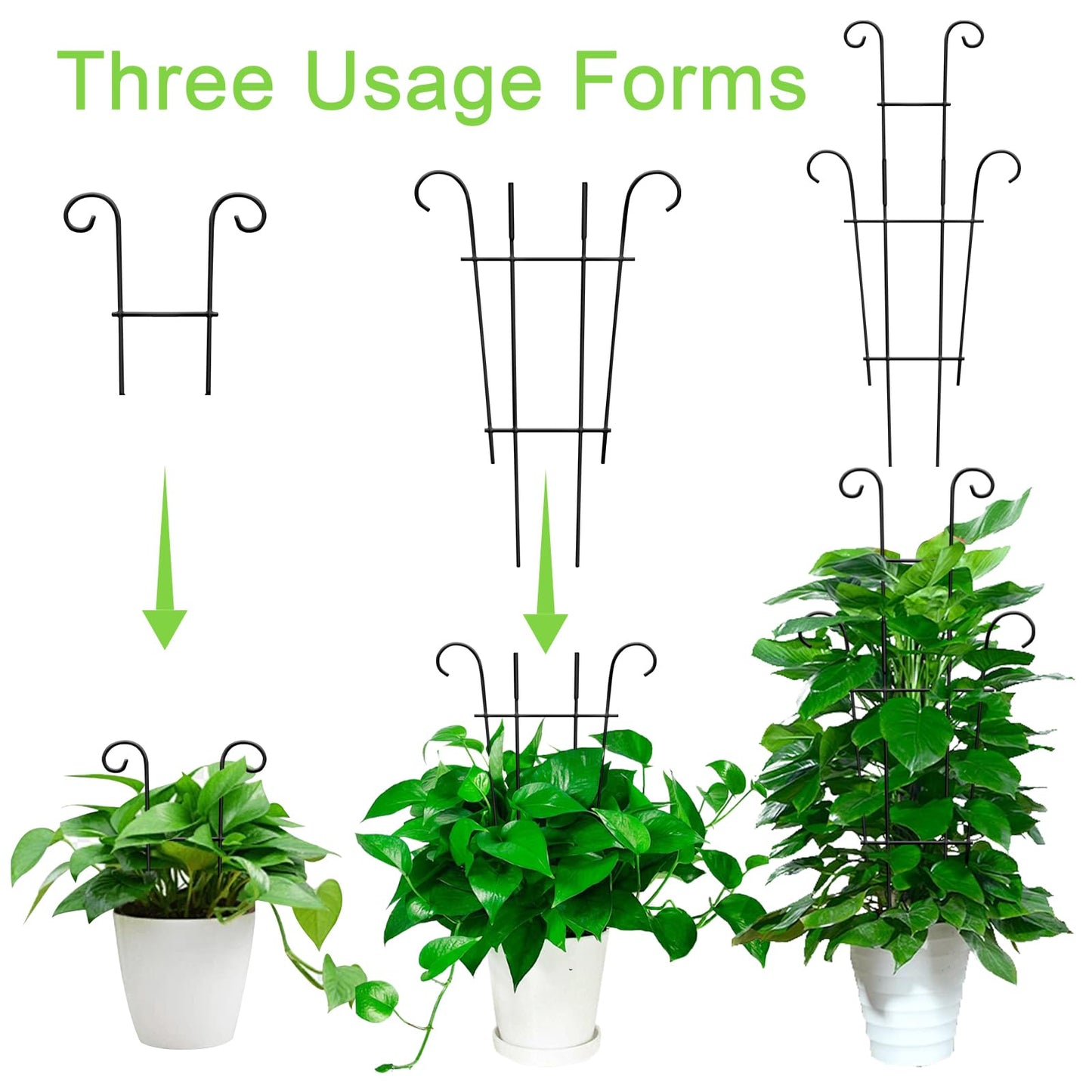 4(Four) Expandable Metal Trellis for Potted Plants, 2(Two) 23in Plant Trellis for Potted Plants and 2(Two) 32.6in Plant Trellis for Climbing Plants Indoor