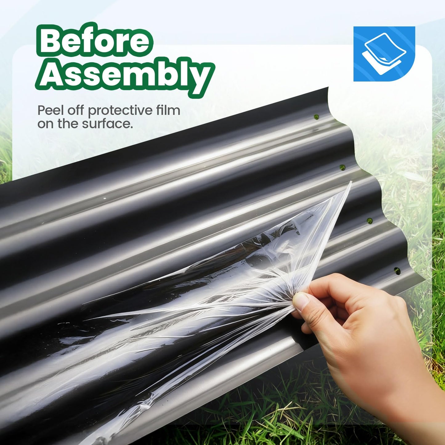 Quictent Galvanized Raised Garden Bed Kit with Self Watering System and Mesh Cover, Large Oval Metal Outdoor Planter Garden Boxes for Vegetables Herbs Flowers, 8x3x1Ft