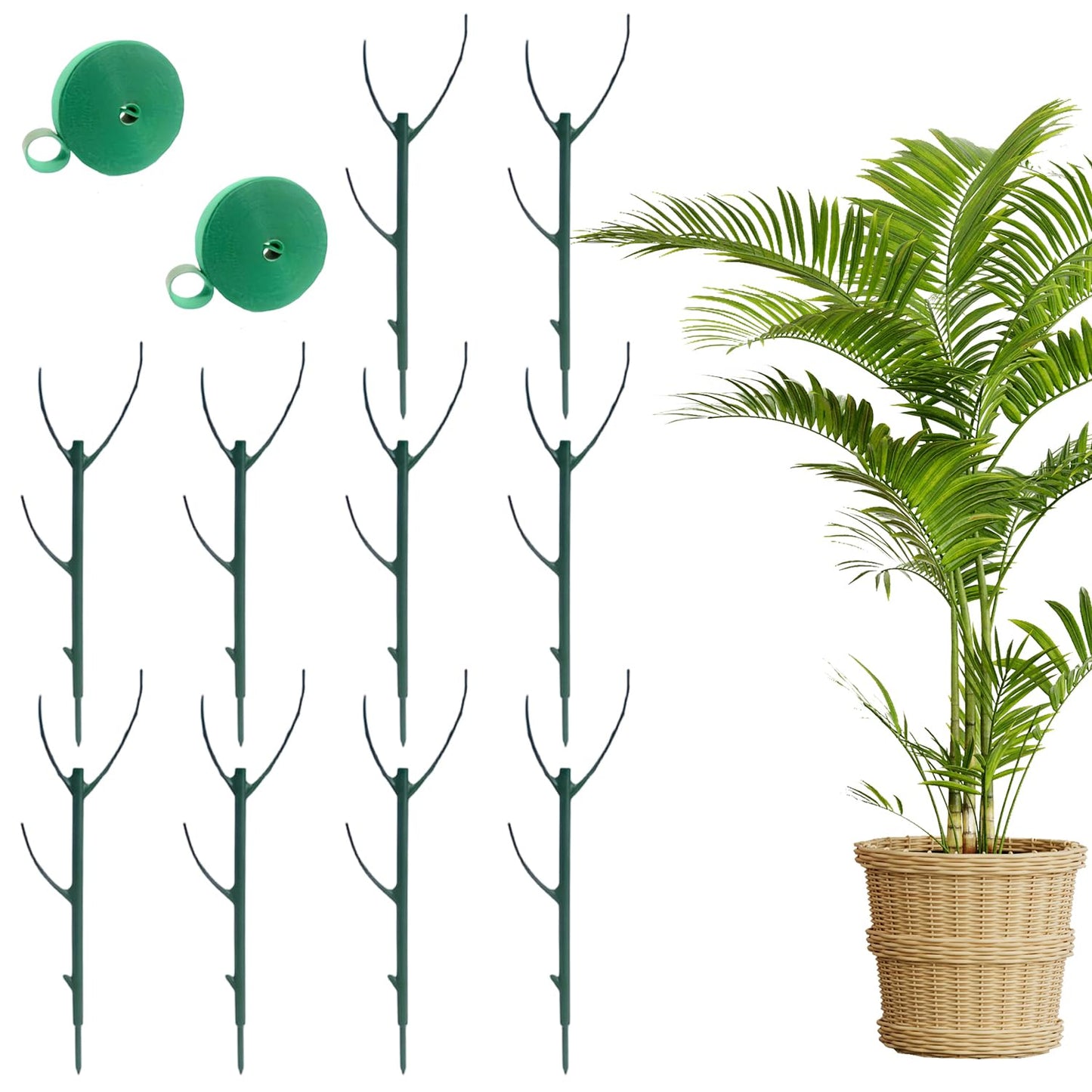 Stackable Monstera Plant Support,Garden Plant Stakes for Indoor Outdoor Plants,Garden Accessories for Climbing Potted Plants,Plant Sticks for Vine Training Stem Stabilization (10pcs)