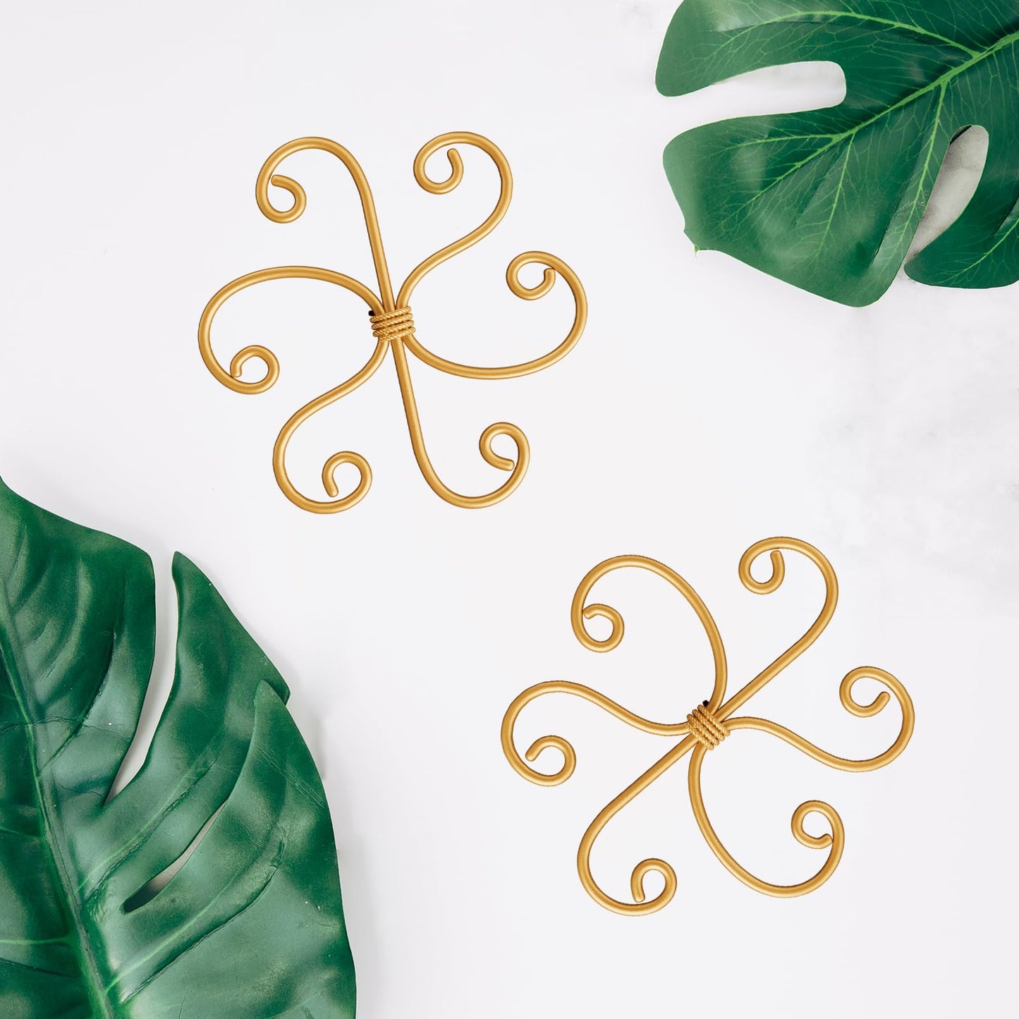 Yeomant 4PCS Iron Monstera Support, Uniquely Designed Plant Support Stakes for Indoor Plants, Stable Plant Stakes and Supports, Turtle Shell Bamboo Clamp Set for Thriving Growth