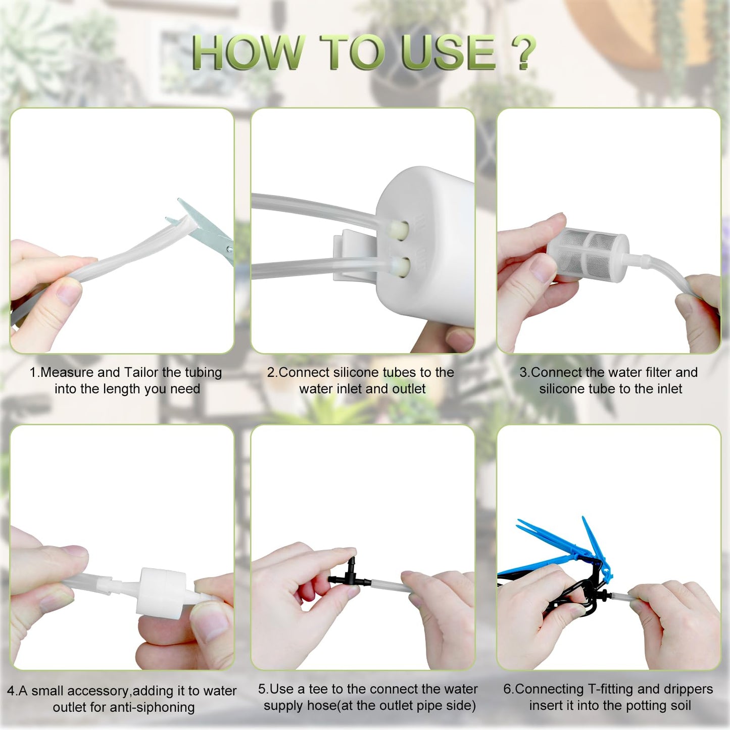 Automatic Plant Waterer Self Watering System - Drip Irrigation Kit with Programmable Timer, Water Up to 12 Potted Plants, Perfect for Indoor Gardens, Balconies & Outdoor Parks